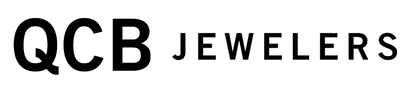 Logo of QCB Jewelers with black text on a white background