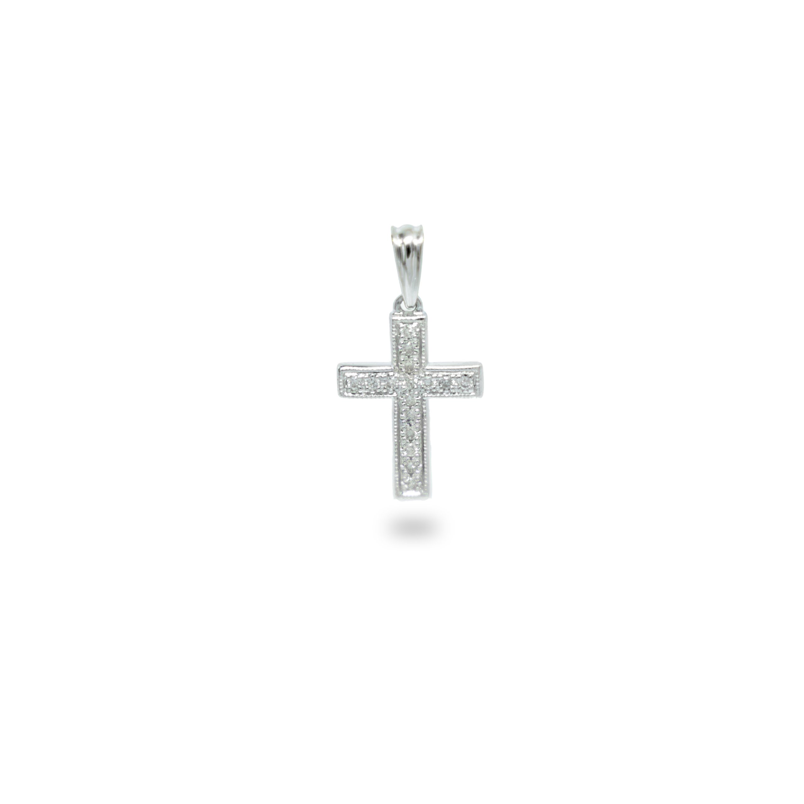 Mini diamond hot sale cross pendant